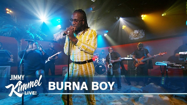 Burna Boy performs Anybody on Jimmy Kimmel Live