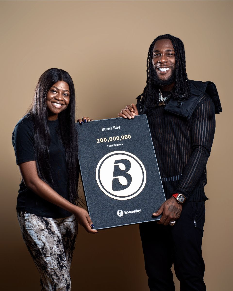 Burna Boy Boomplay Plaque