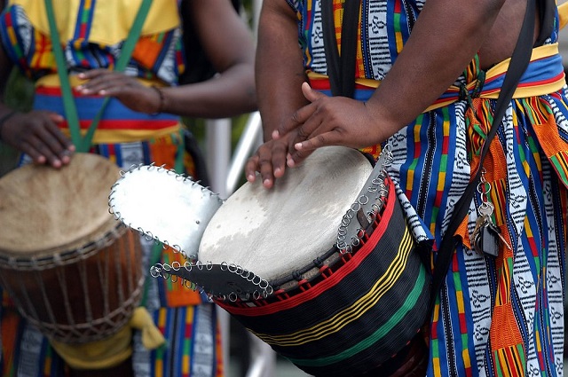 Africans drumming