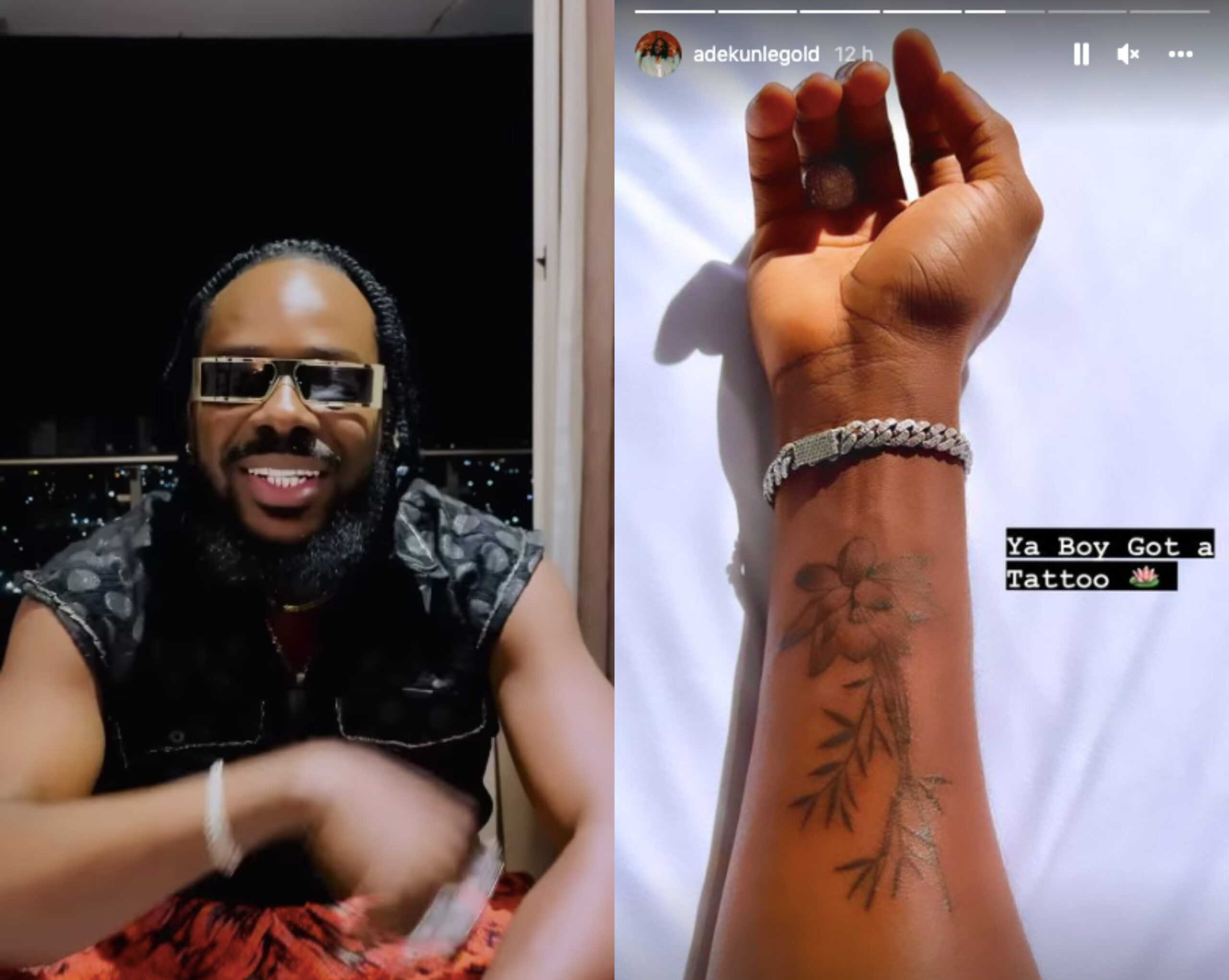 Adekunle Gold Discloses Reason Why He Got A Tattoo 3