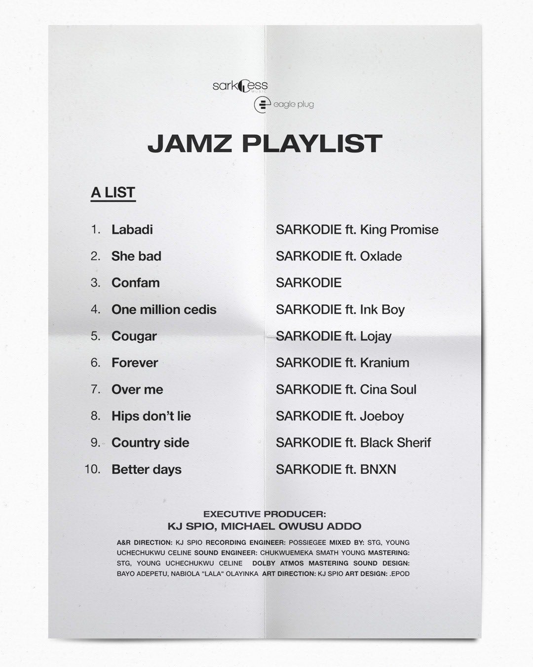 Sarkodie Releases Official Tracklist For Upcoming Album 'Jamz'
