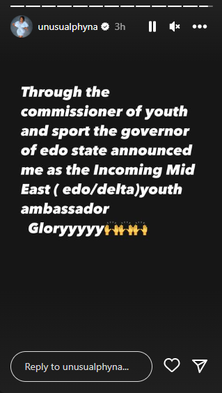 BBNaija's Phyna Bags Youth Ambassador Title In Edo State