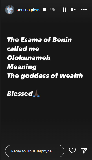 BBNaija's Phyna Bags Youth Ambassador Title In Edo State