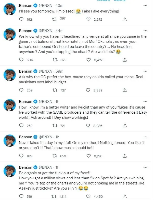 Buju replies Ruger in a heated conversation on Twitter